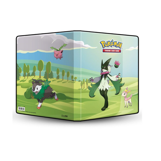 Accesorio TCG – Carpeta 9 Pocket Portfolio 5 Hojas 90 cartas a una cara – Morning Meadow Ft Meowscarada