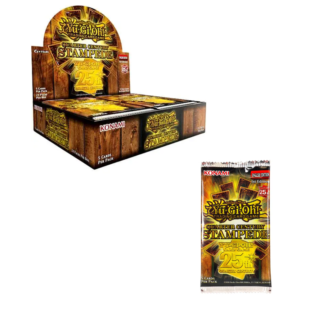 quarter century stampede booster box price Yu-Gi-Oh! card nostalgia reprint pool YU-GI-OH 25th Quarter Century Stampede