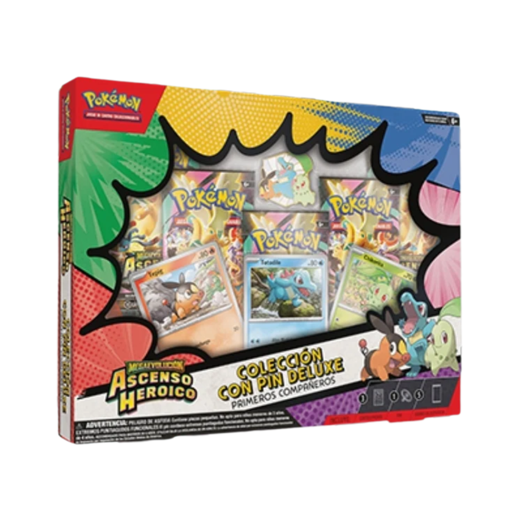 TCG Pokémon - Mega Evoluciones: Ascenso Heroico - Primeros Compañeros Pin Deluxe - Español
