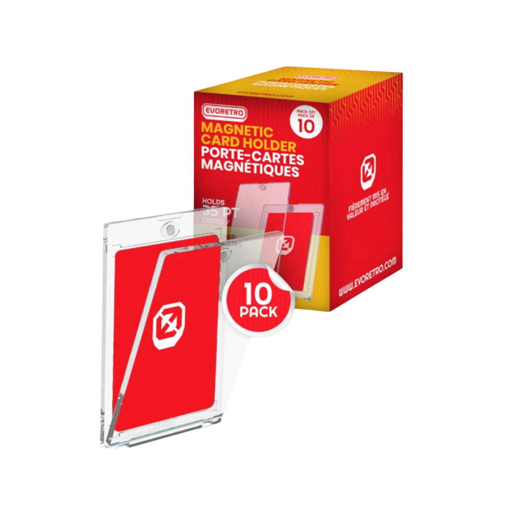 Accesorios TCG - Protector Acrilico de cartas Magnetico Tamaño Estandar X10 - Evoretro