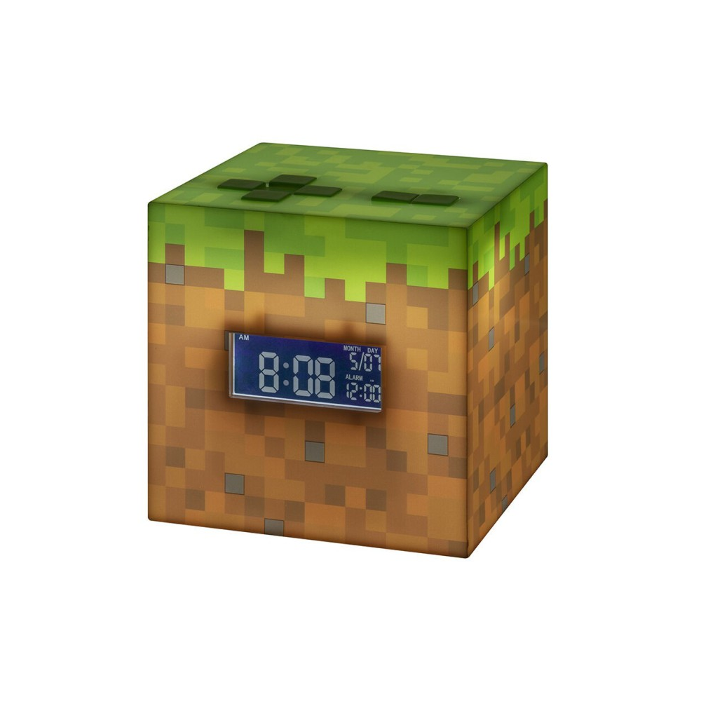 Paladone - Lampara - Reloj Alarma - Cubo Minecraft