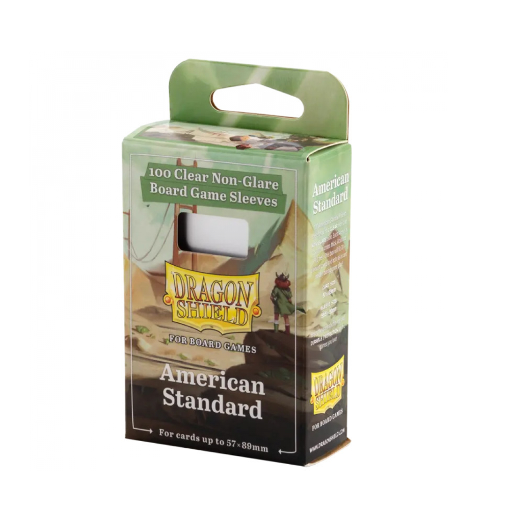 Accesorio JDM - Fundas Transparentes para 100 Cartas (Sleeves Board Games) - American Standard - Dragon Shield
