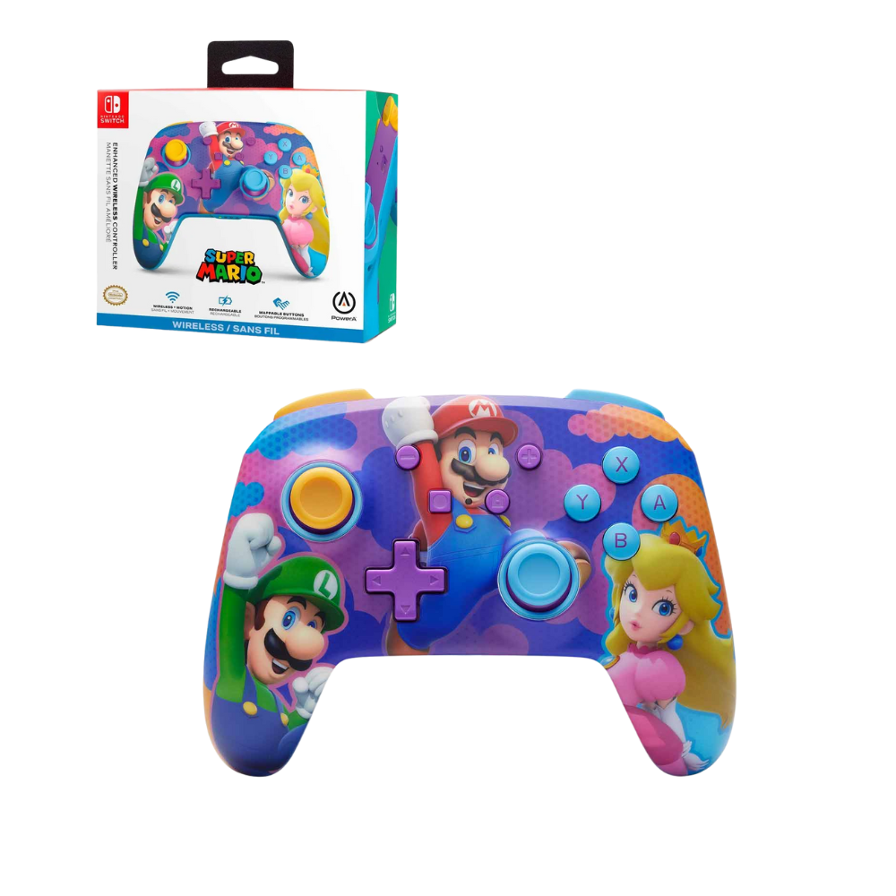 Accesorio - Switch - Control Inalambrico Super Mario Friends Splash Lila - Power A