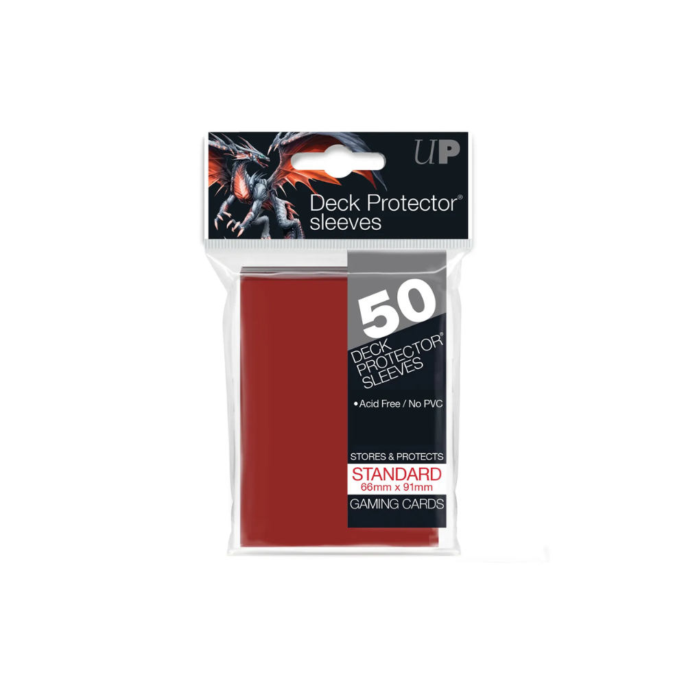 Accesorio TCG - 50 Protectores Rojos Tamaño Estandar