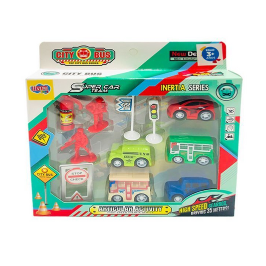 Juguete - Set Carro Friccion - Super car team