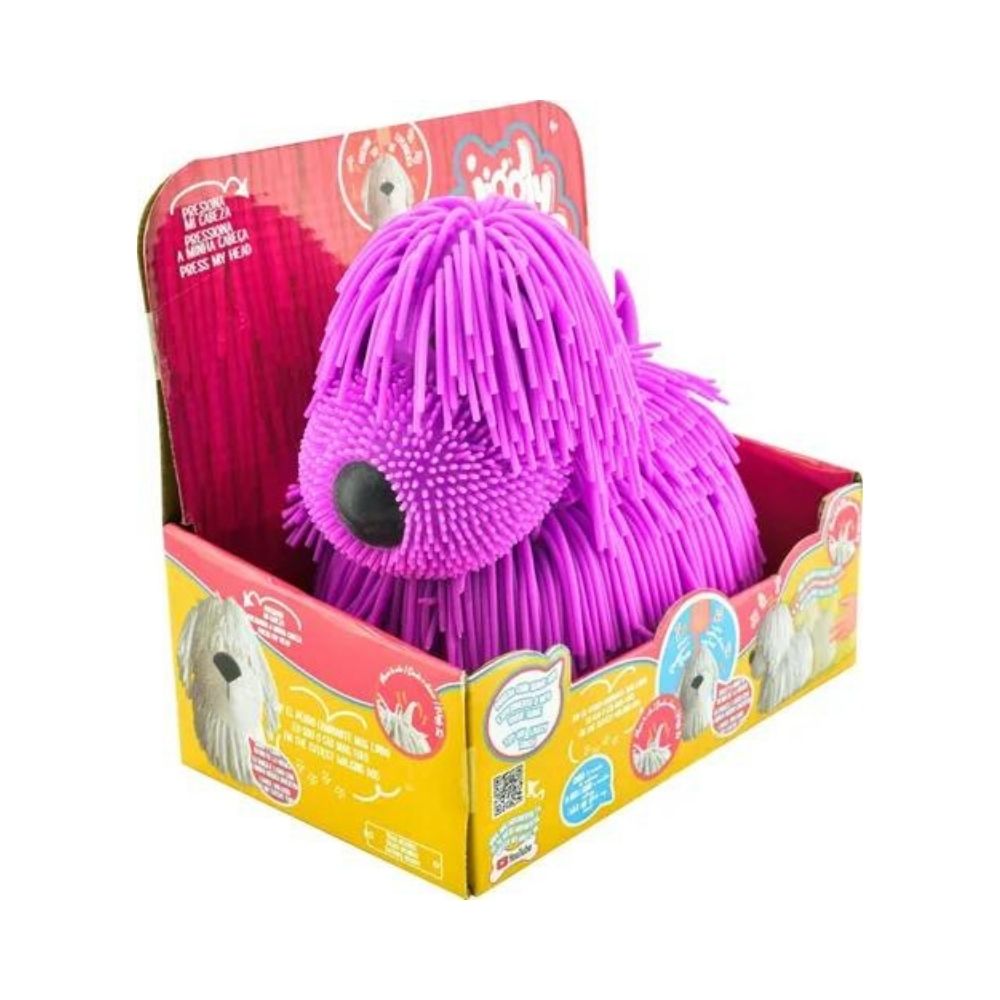 Juguete - Perro Caminador con sonido Jiggly Pup Morado