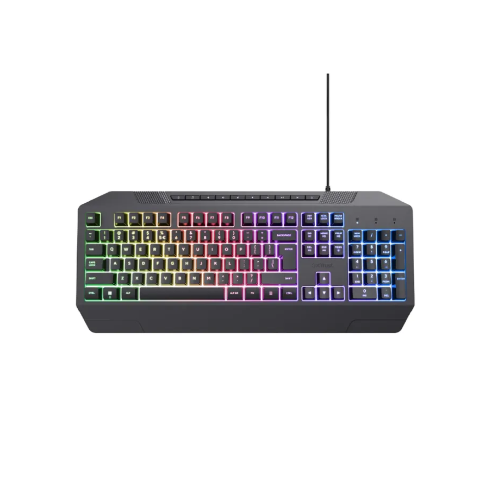 Accesorio - Teclado Alambrico GXT836 Evocx Negro Rainbow - Trust