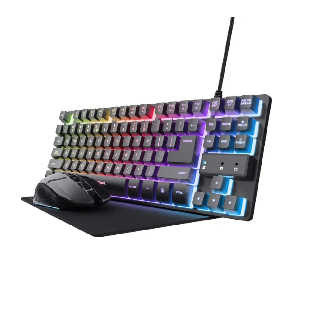 Accesorio - Combo 3x1 Teclado Alambrico + Mouse Inalambrico + Pad Mouse - Trust