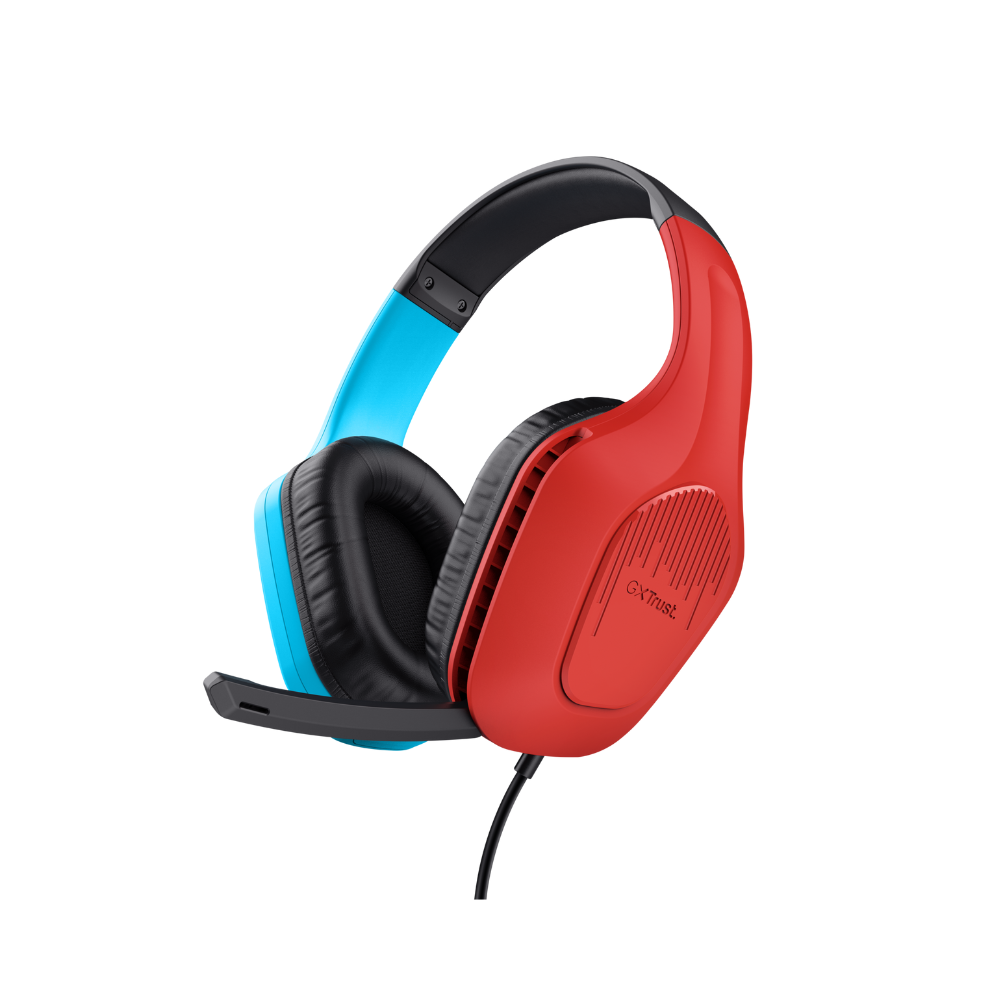 Accesorio - Audifonos Diadema Alambrico GXT416S Zirox Blanco Rojo y Azul - Trust