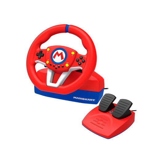 Accesorio - Switch - Timón y Pedales Racing MarioKart Deluxe - Rojo y Azul - Hori