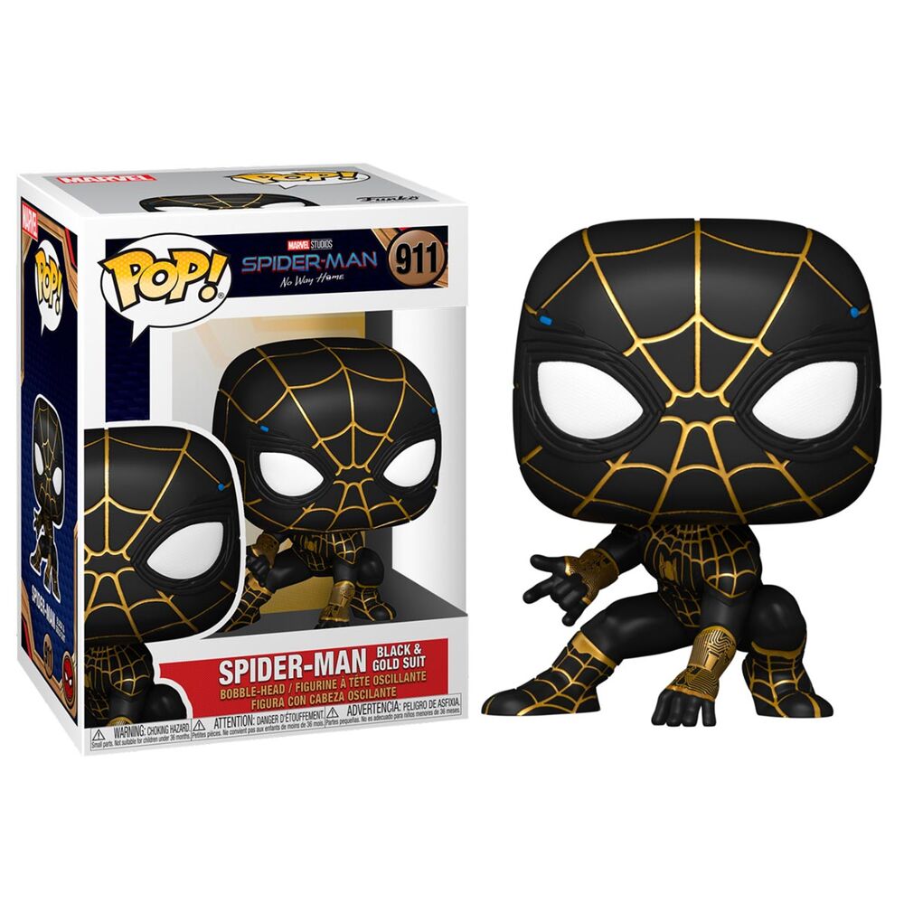 Funko Pop - Marvel Spider-Man No Way Home - Spiderman Negro y Dorado - Outlet
