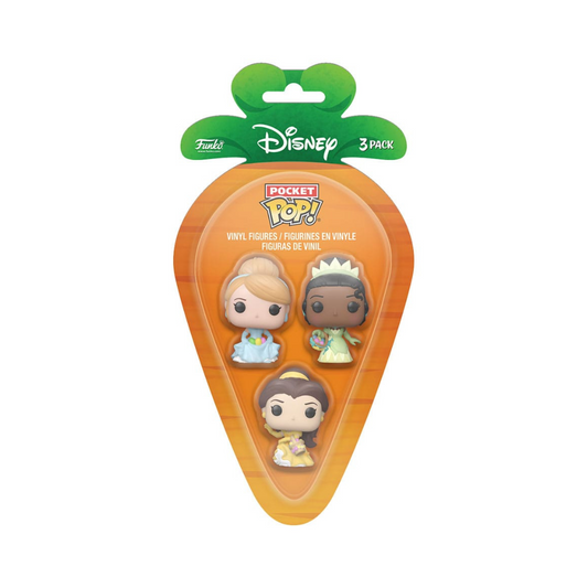 Funko Pocket - Carrot Disney Princess - Tiana, Bella, Cenicienta