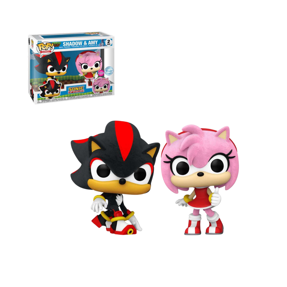 Funko Pop - Sonic - Shadow y Amy - Flocked - Special Edition