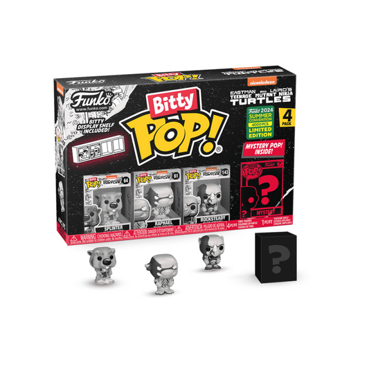 Funko - Bitty Pop - Teenage Mutant Ninja Turtles - Splinter 4Pk - Black and White Color - SDCC 2024 Convention