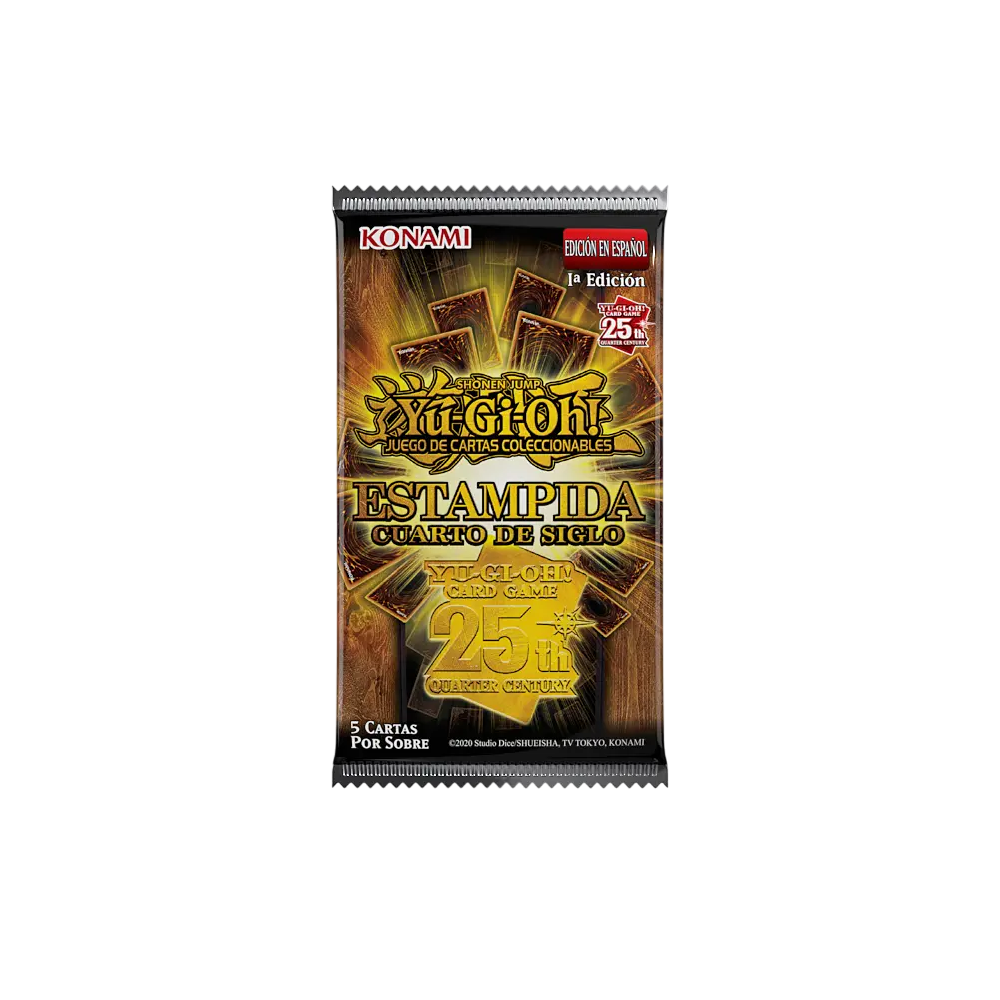 TCG Yu Gi Oh - Cuarto de Siglo - Estampida 1ra Edicion - Sobre Individual (Español)