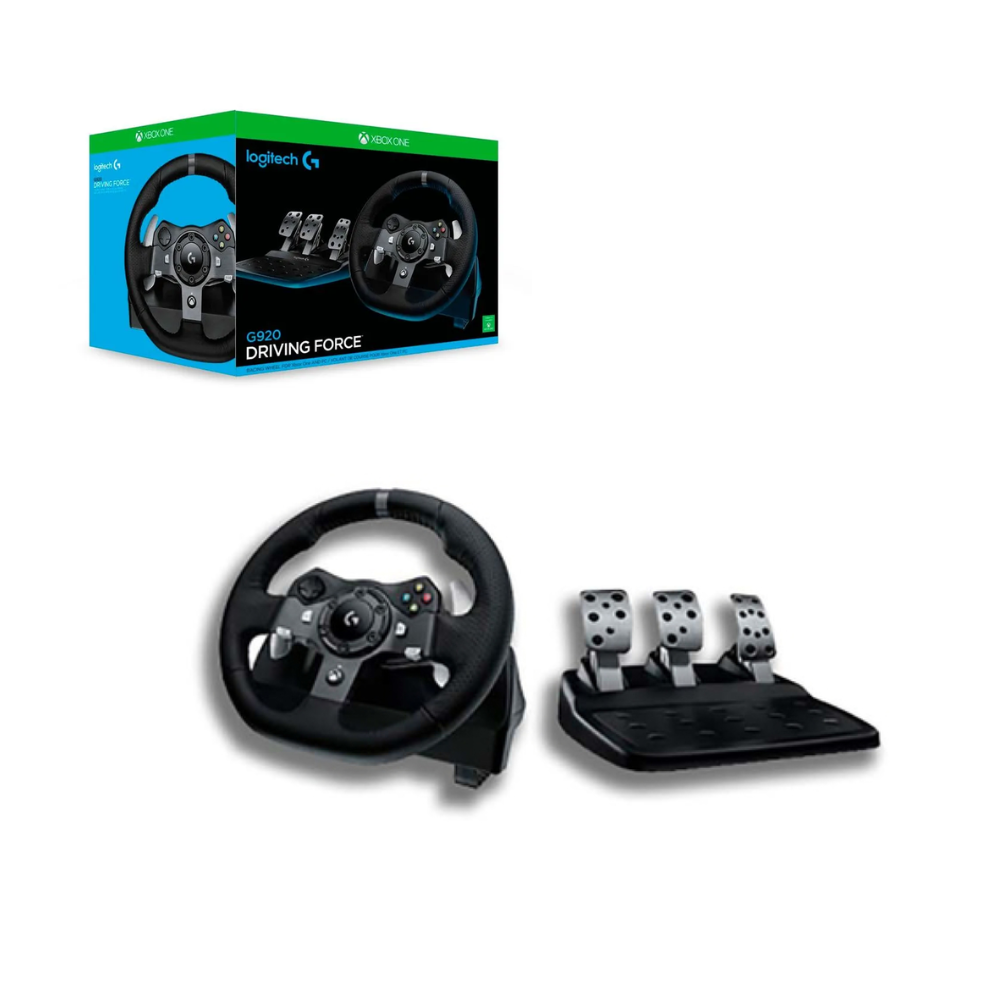 Volante Logitech G920 Gamer + Pedalera Racing Pc Xbox Web - LOGITECH  JOYSTICKS Y ACCESORIOS - Megatone