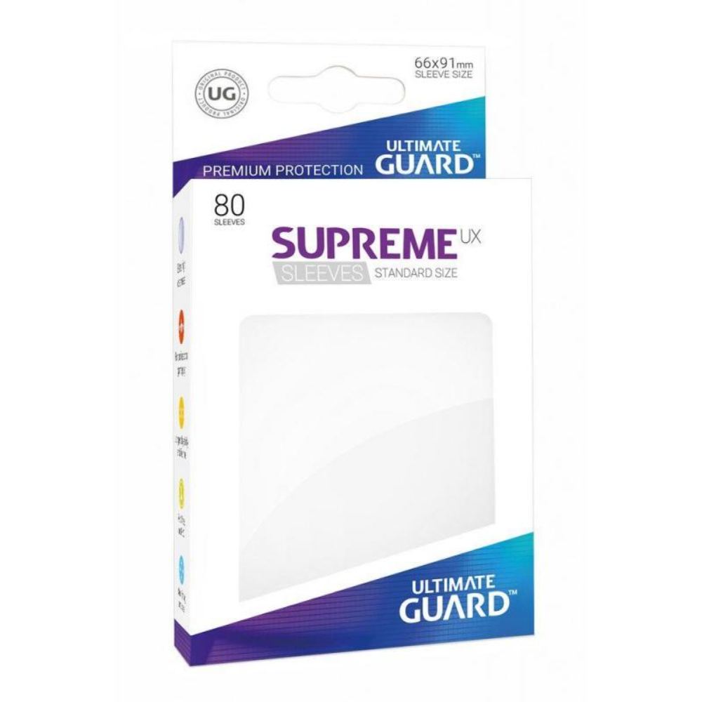 TCG Accesorio - Sleeves Ultimate Guard Color Blanco para 80 Cartas - Tamaño Estandar