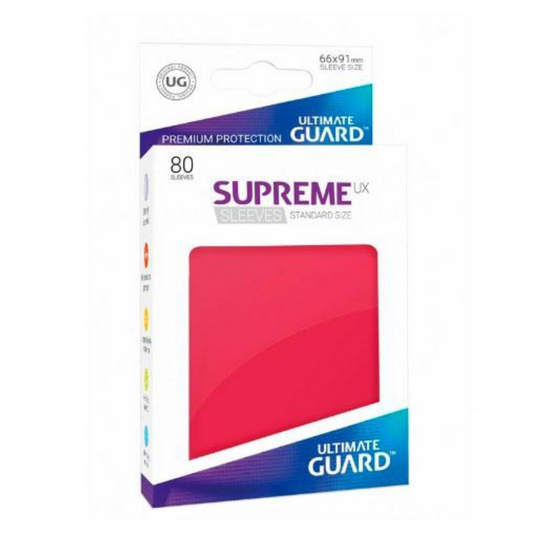TCG Accesorio - Sleeves Ultimate Guard Color Rojo para 80 Cartas - Tamaño Estandar