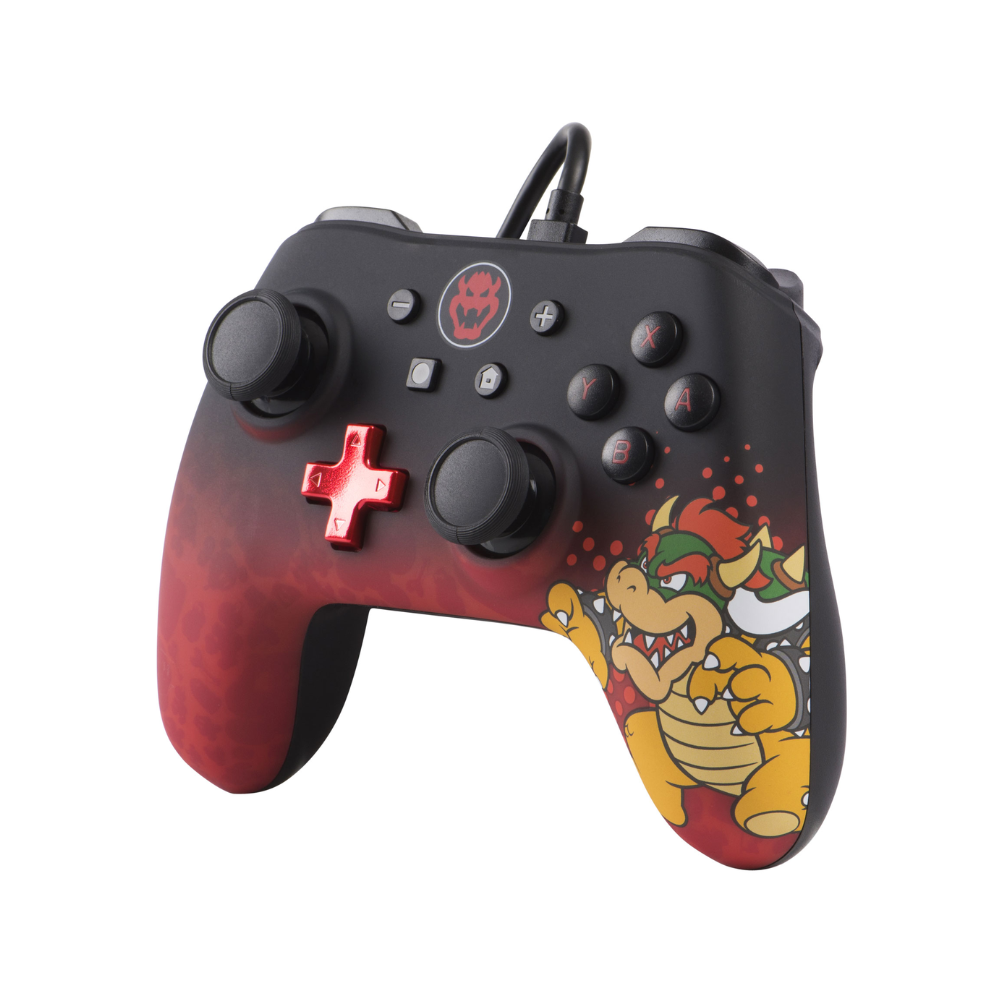 Accesorio - Switch - Control Alambrico Bowser Rojo Negro - Power A