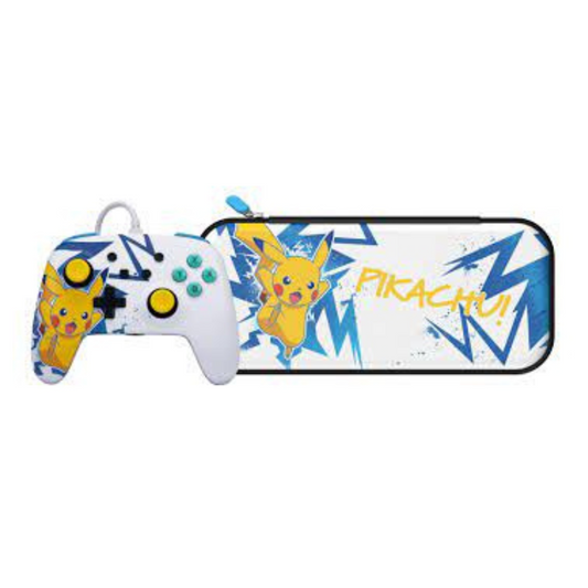 Accesorio - Switch - Combo control Alambrico y Estuche Pikachu - Power A
