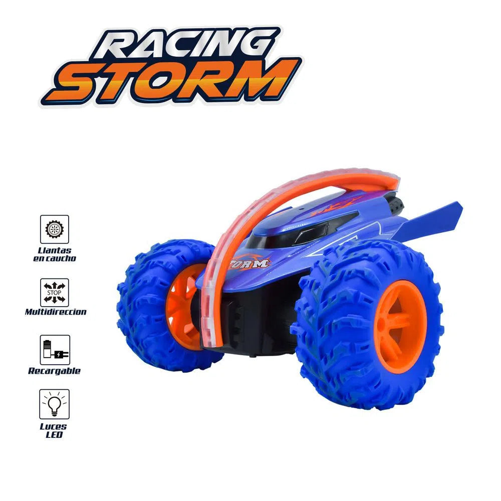 Juguete - Carro a Control Remoto - Vanguard Recargable Piruetas En 360 Grados luces Led