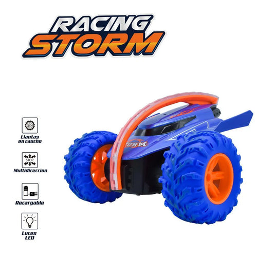 Juguete - Carro a Control Remoto - Vanguard Recargable Piruetas En 360 Grados luces Led