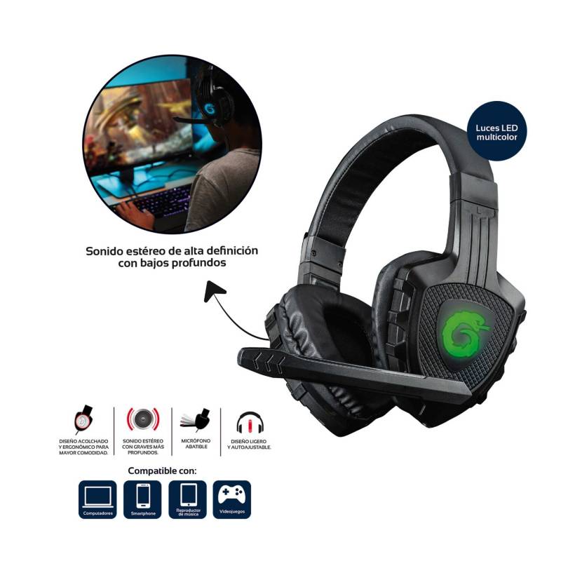 Accesorios - PC Gaming - Audifonos Alámbricos USB/3.5mm con RGB - VTA