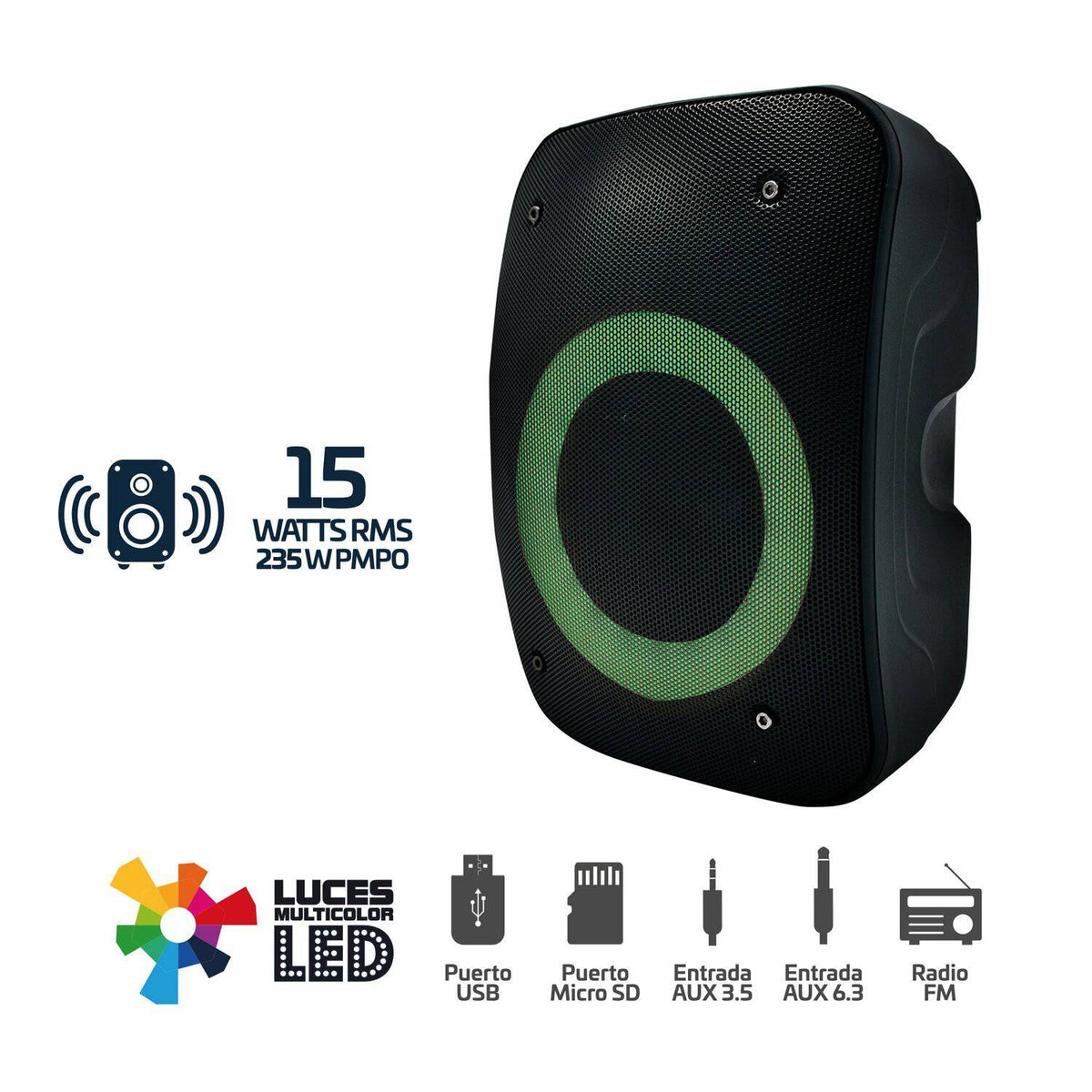 Tecnología - Amplificador Recargable Blueetooth 15 Watts - VTA