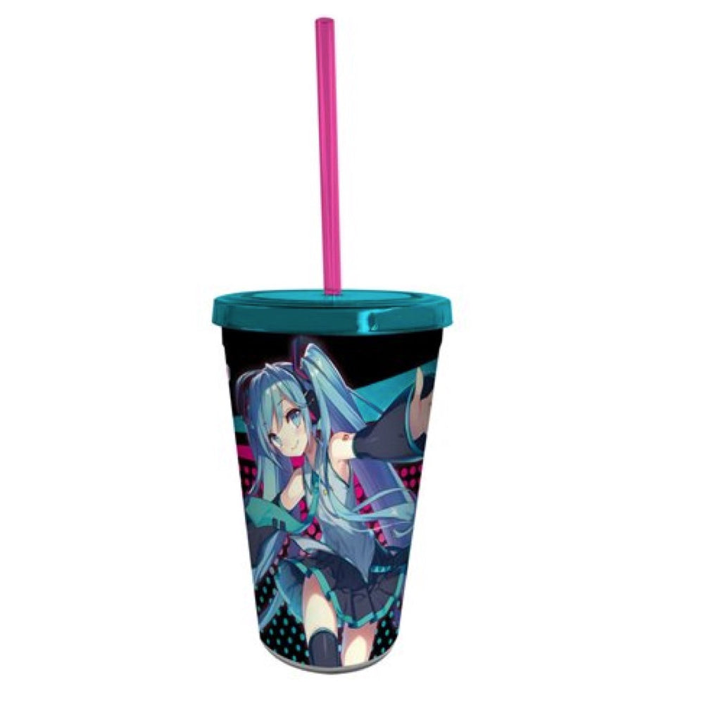 AbyStyle - Hatsune miku - Vaso decorado con pitillo