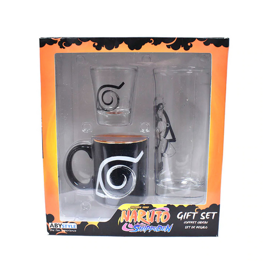 AbyStyle - Naruto Shippuden - Mug, Vaso y Copa de la Aldea Oculta de la Hoja (Konoha)