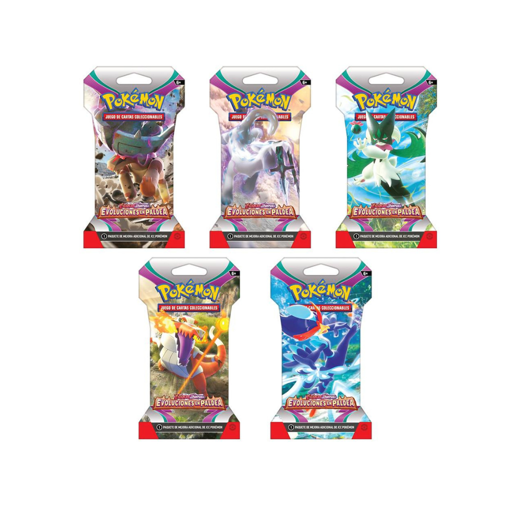 TCG Pokémon - Evoluciones en paldea - Paquete de mejora Sleeve (Español)
