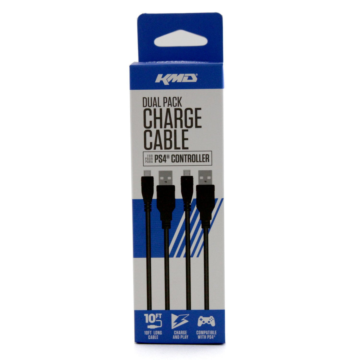 CHARGE CABLE DUAL PACK PS4 CONTROLLER KMD