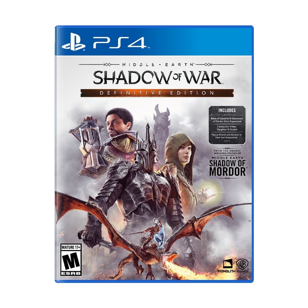 PS4 - Middle Earth Shadow Of War Definitive Edition - Fisico - Nuevo