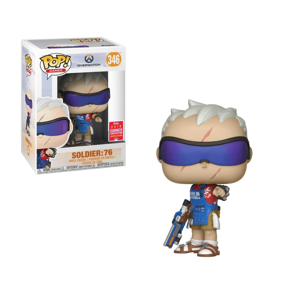 Funko Pop - Overwatch - Soldier 76 - Summer Convention 2018 Exclusive - Exclusive Shared Sticker