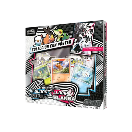 TCG Pokémon - Fulgor Negro  y Llama Blanca - Colección con Poster - Español