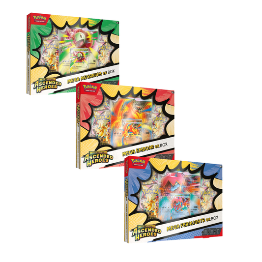 TCG Pokémon - Ascend Heroes: Mega Feraligatr, Meganium, Emboar - Ex Box - (English)
