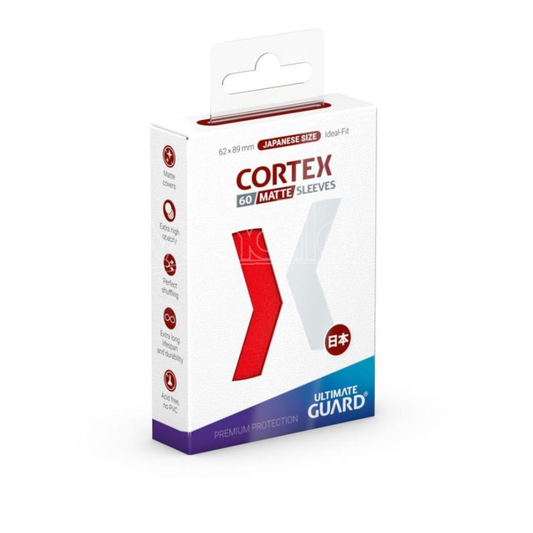 Accesorio TCG - 60 Protectores CORTEX Rojo Mate - Tamaño Japones