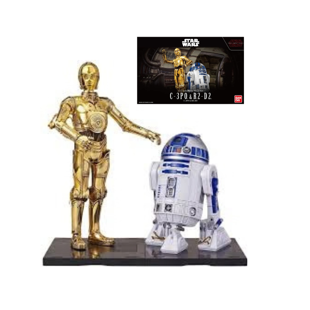 Bandai - Model Kit  - Star Wars R2D2 & CRP0 - Escala 1/12