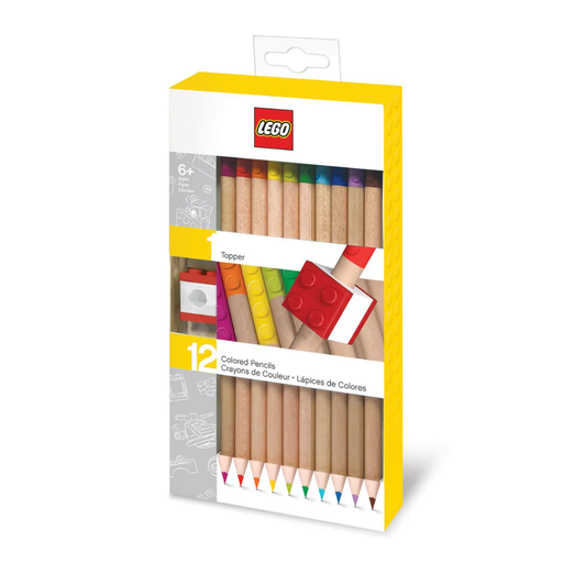 Lego Iconic - Lapices de colores con Brick Topper