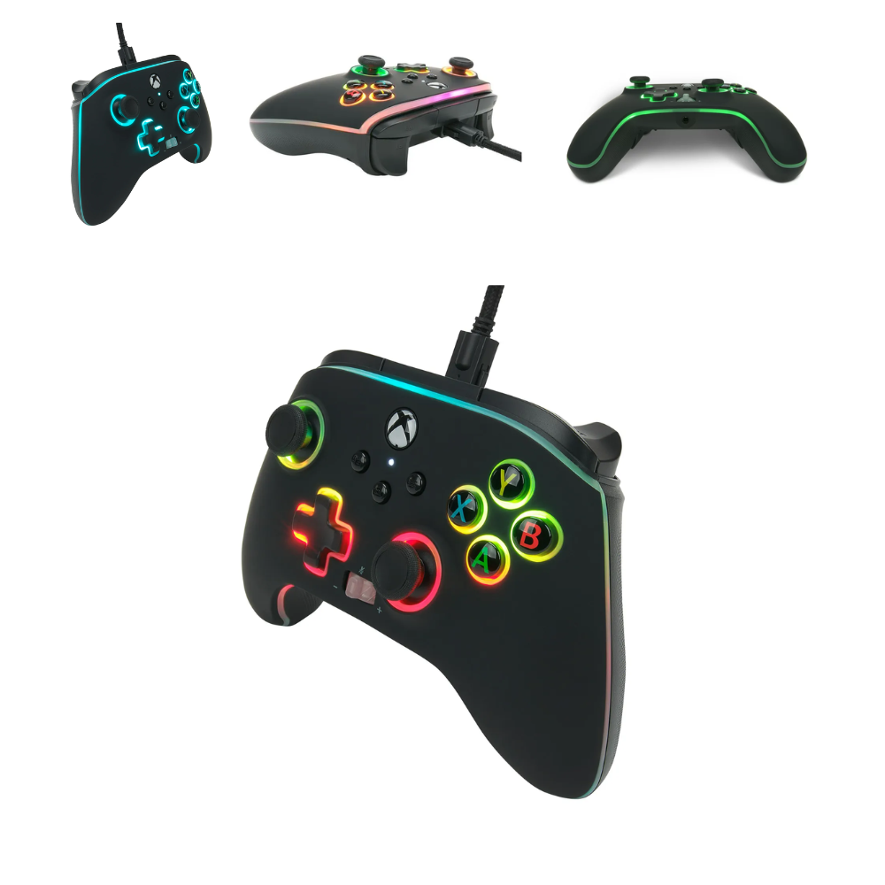 Accesorio - Xbox - Control Alambrico Negro Spectra RGB - Power A