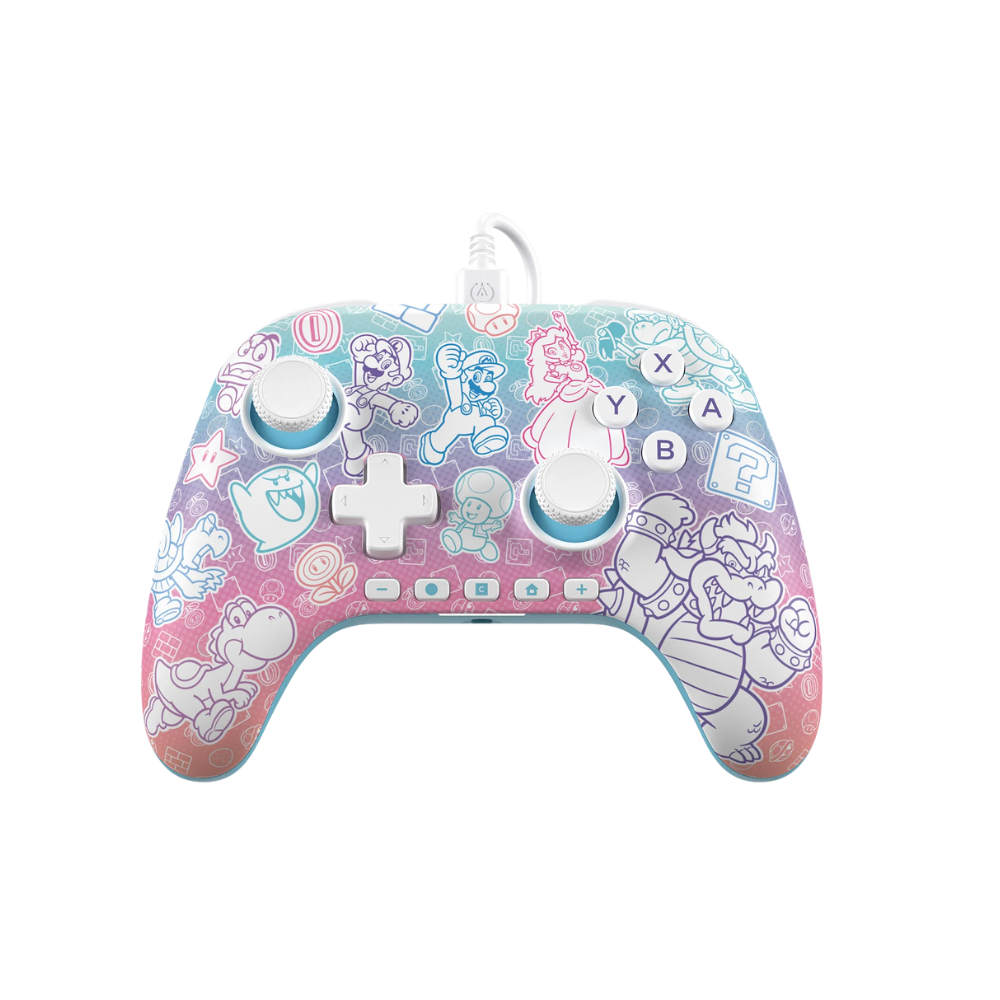 Accesorio - Switch2  - Control Alambrico Mushroom Kingdom - Power A