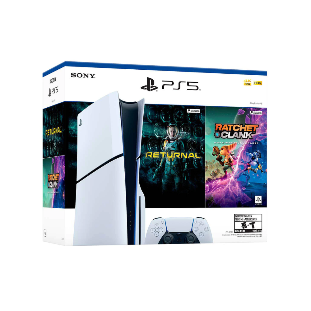 Consola  - Playstation 5 Slim HW 2015 de disco + Returnal + Ratchet&Clank