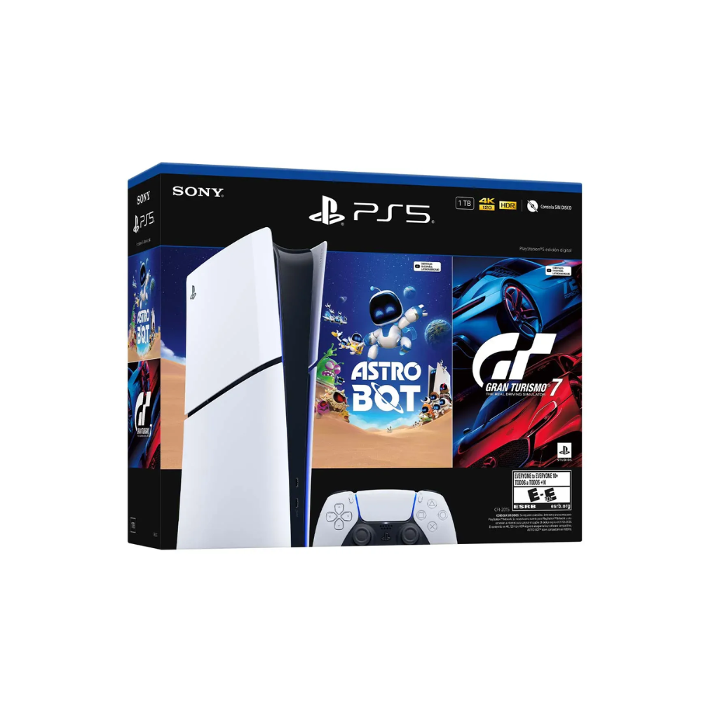 Consola - Playstation 5 Slim HW 2115 Digital + Astro Bot + Gran Turismo 7