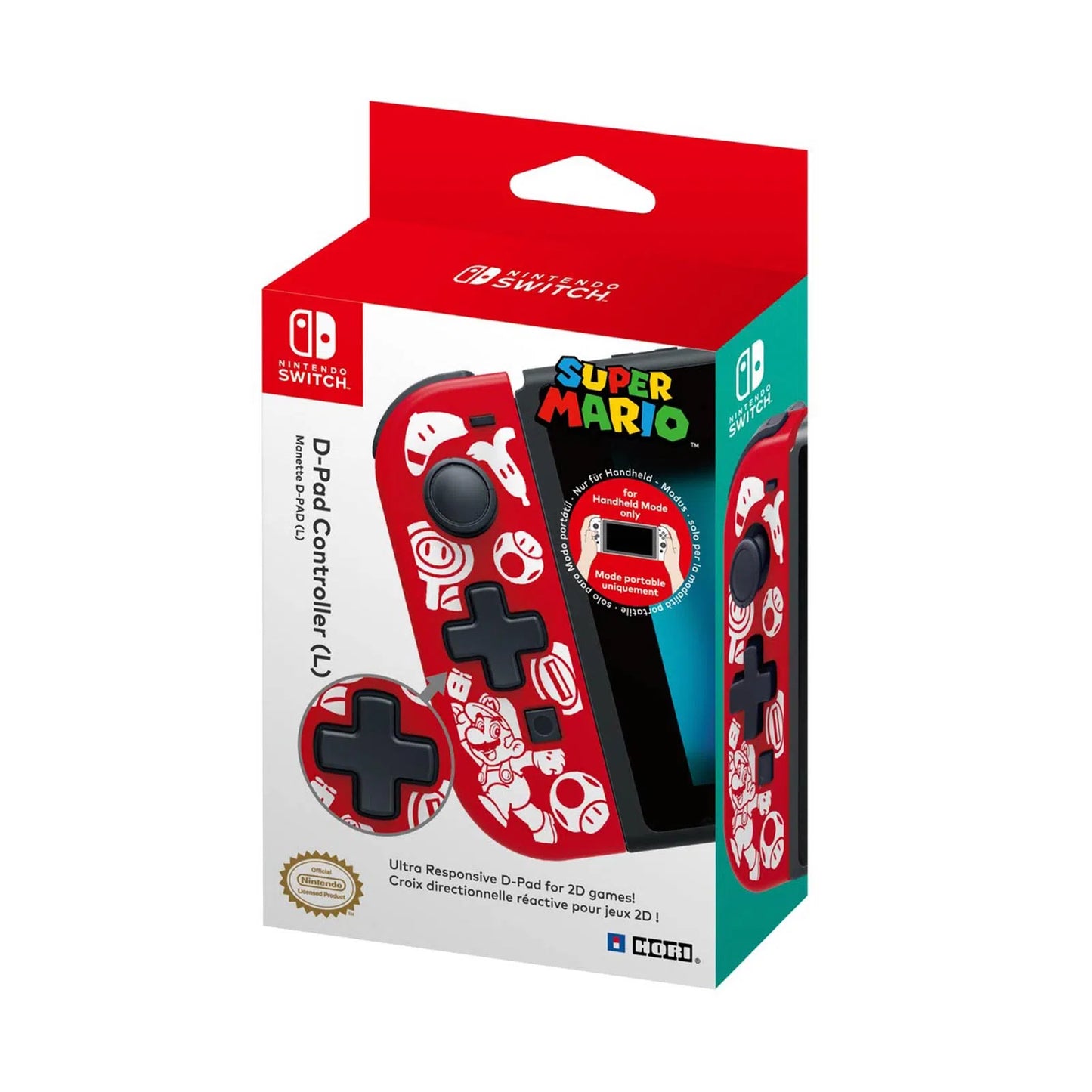 Accesorio - Switch - Control Inhalambrico D-Pad Rojo Mario - Hori