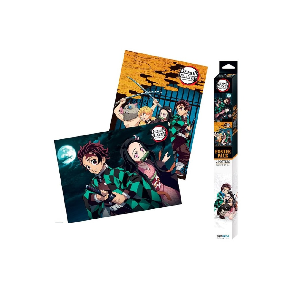 AbyStyle Posters - Kimetsu No Yaiba Poster Set X2 - Version 1