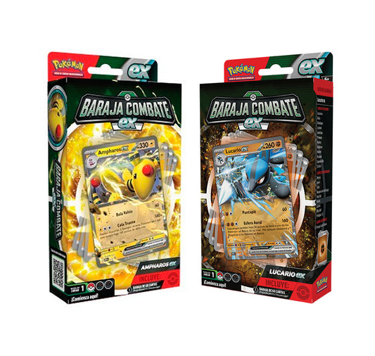 TCG Pokémon - Baraja de Combate EX - Ampharo y Lucario (Español)
