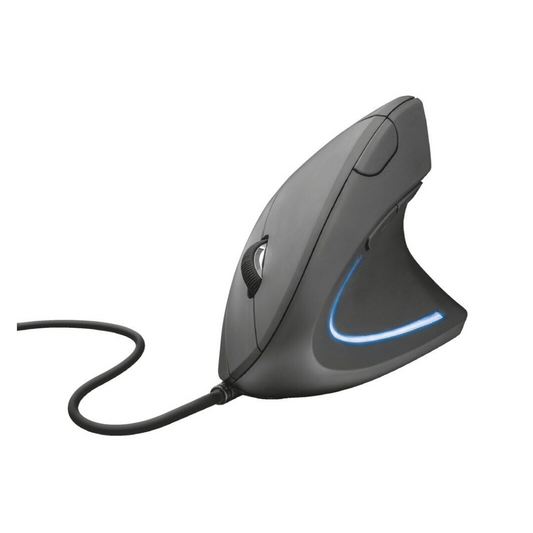Accesorio - Mouse Alambrico Verto Diseño Vertical Negro - Trust