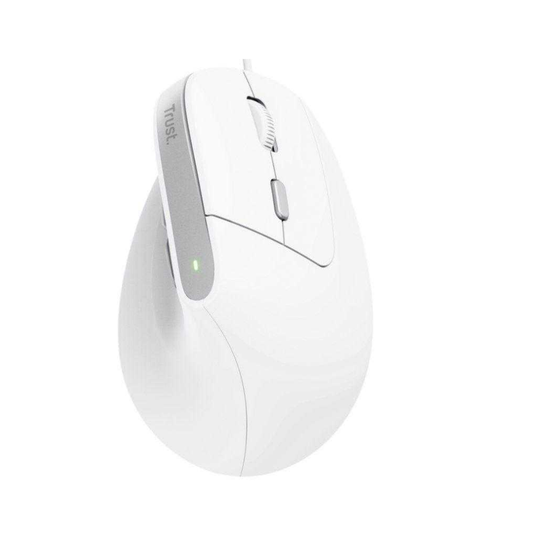 Accesorio - Mouse Alambrico Diseño Vertical Bayo II Blanco - Trust