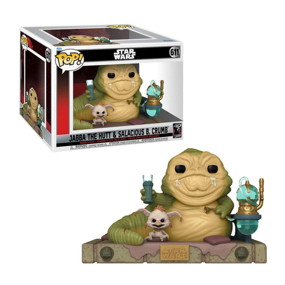 Funko Pop - StarWars: Return of the Jedi 40Th  - Jabba the Hutt & Salacious B. Crumb