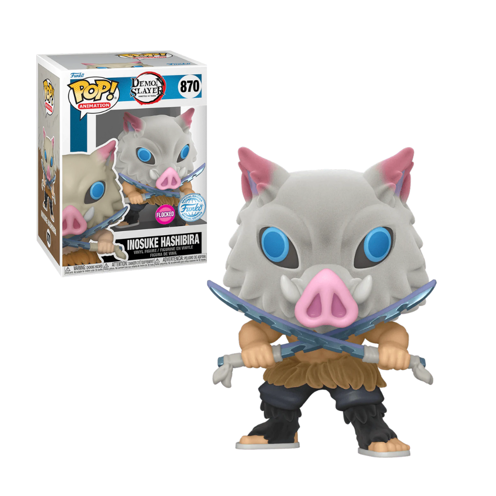 Funko Pop  - Demon Slayer - Inosuke Hashibira (Flocked) - Special Edition